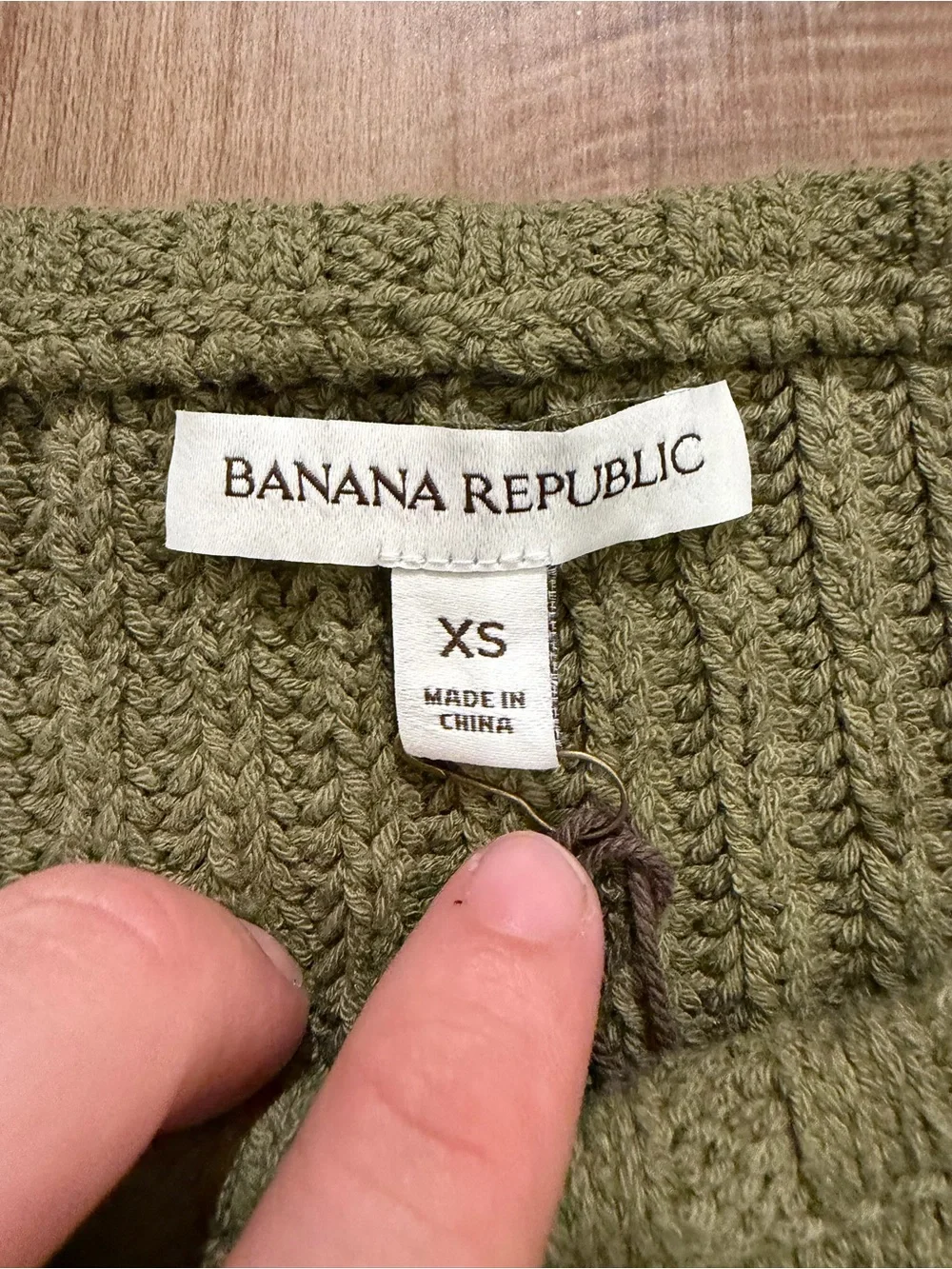Banana Republic Men's Knit Vest Brand New Olive Size XS